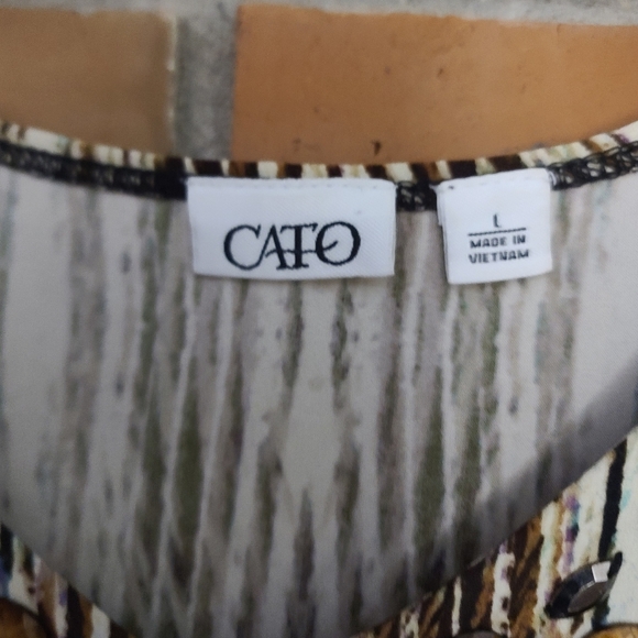 Cato Multi-colored Patterned Blouse Large - Picture 7 of 14